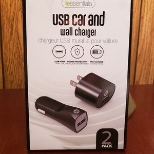 iessentials USB Car and Wall Charger